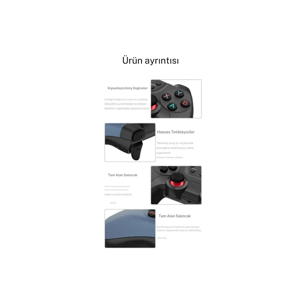 MEGAMUS Joystick Gamepad Çiftli Tv Pc Uyumlu Oyun Konsolu 2.4g Gamepad Double Joystick 2-AD KONSUL M