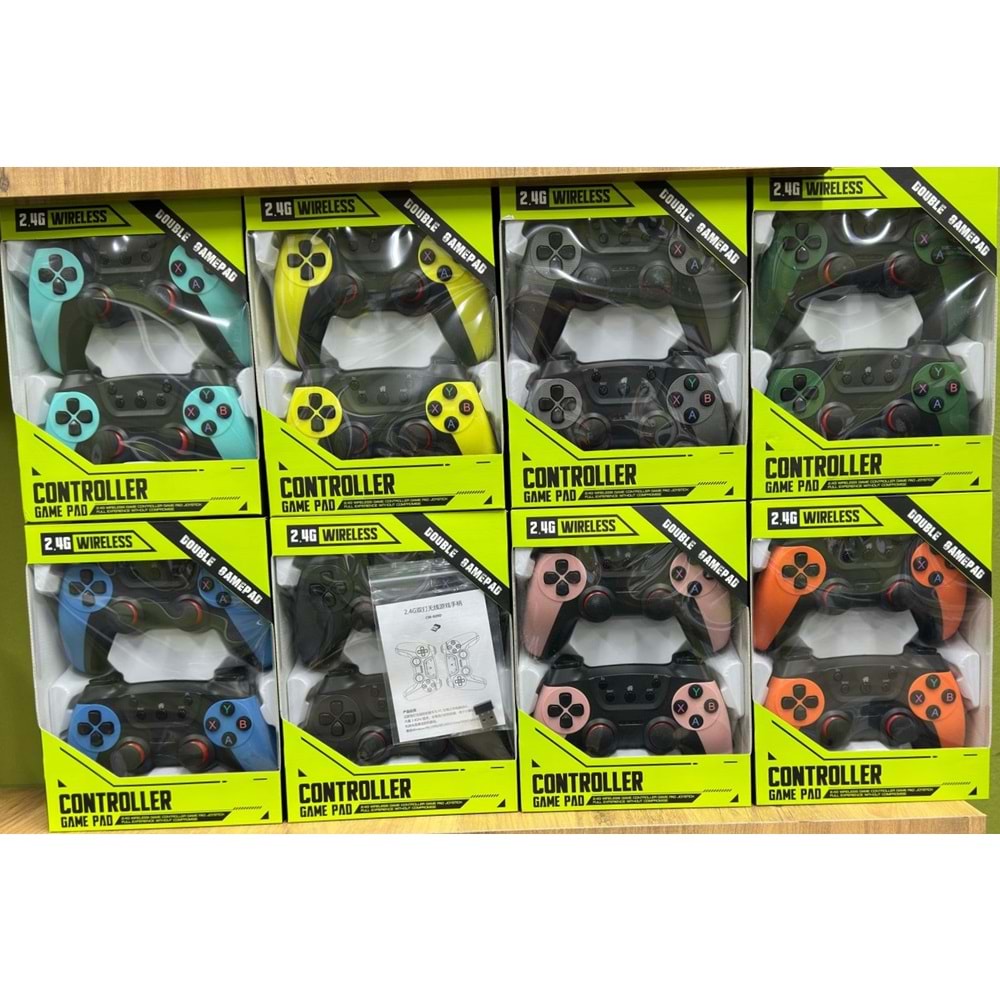 MEGAMUS Joystick Gamepad Çiftli Tv Pc Uyumlu Oyun Konsolu 2.4g Gamepad Double Joystick 2-AD KONSUL M