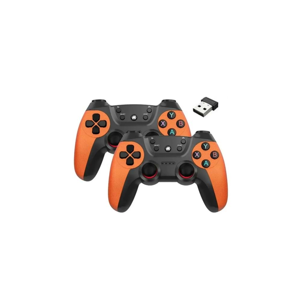 MEGAMUS Joystick Gamepad Çiftli Tv Pc Uyumlu Oyun Konsolu 2.4g Gamepad Double Joystick 2-AD KONSUL T
