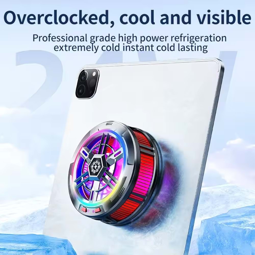 iPad Ve tüm Tabletlere Uyumlu Profesyonel Kablolu Tablet Soğutucu Gamer Oyuncu Radyatör Fan H-20
