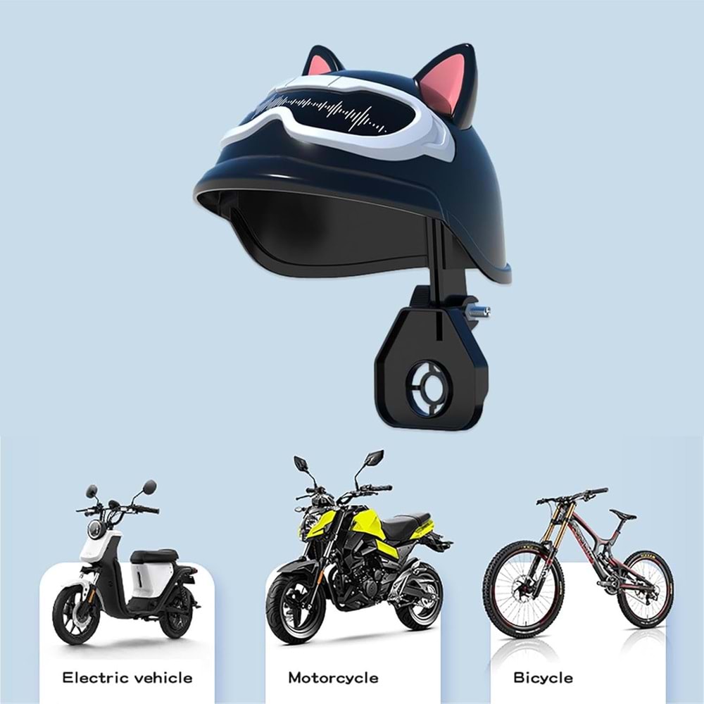 Sevimli Kulaklık Güneşlik Su Geçirmez Motosiklet Braketi Şemsiyeli Telefon Tutacağı XY093