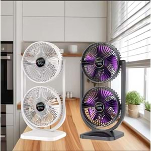 MEGAMUS 2'si1 Arada Çift Başlı Fan İç ve Dış Mekan için İdeal Ayrı Yukarı Aşağı Kontrol, ÇiftYönlü-B