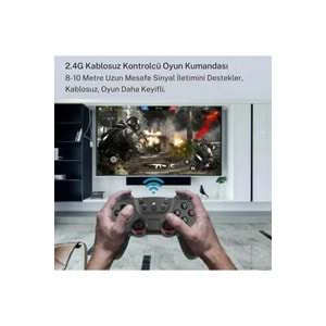 MEGAMUS Joystick Gamepad Çiftli Tv Pc Uyumlu Oyun Konsolu 2.4g Gamepad Double Joystick 2-AD KONSUL P