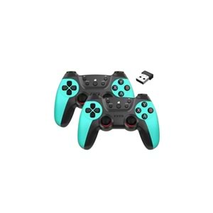 MEGAMUS Joystick Gamepad Çiftli Tv Pc Uyumlu Oyun Konsolu 2.4g Gamepad Double Joystick 2-AD KONSUL U