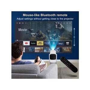 Megamus K2 Projeksiyon Dahili 9750MAH Pil 4K Hd Bluetooth Android Sinema Açık Projeksiyon Rgb Işık