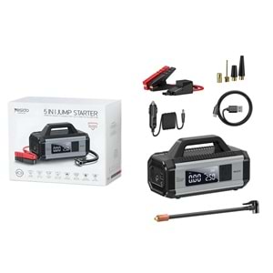 MEGAMUS Yesido VC13 5in1 Araç Akü Acil Durum Takviye Güç Kaynağı ve Hava Kompresörü 12V 150W 10000m