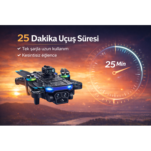T2PRO Ekranlı Kumandalı Drone Hd Kamera Çift Lens LED Işıklı Katlanabilir Uzaktan Kumandalı Drone