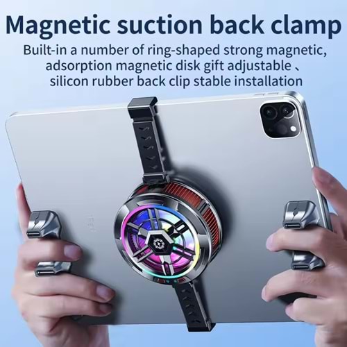 iPad Ve tüm Tabletlere Uyumlu Profesyonel Kablolu Tablet Soğutucu Gamer Oyuncu Radyatör Fan H-20